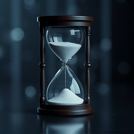 An hourglass symbolizing the retention of data over time
