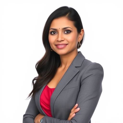 Photo of Dr. Anya Sharma, CEO of Mamopay, smiling professionally.